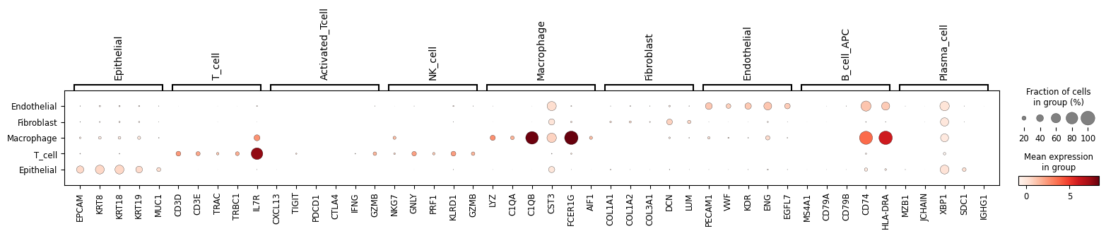 Cell-type marker expression — panel 2